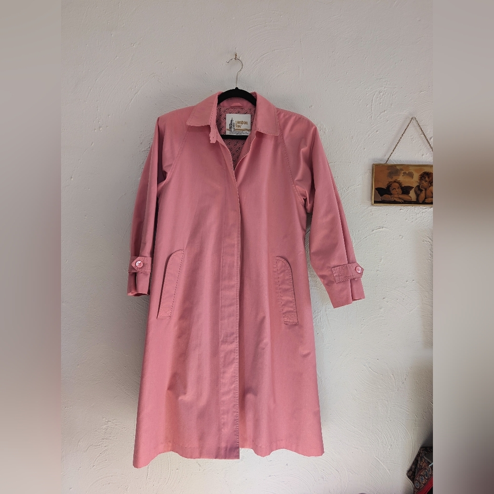 Vintage Pink London Fog Trench Coat